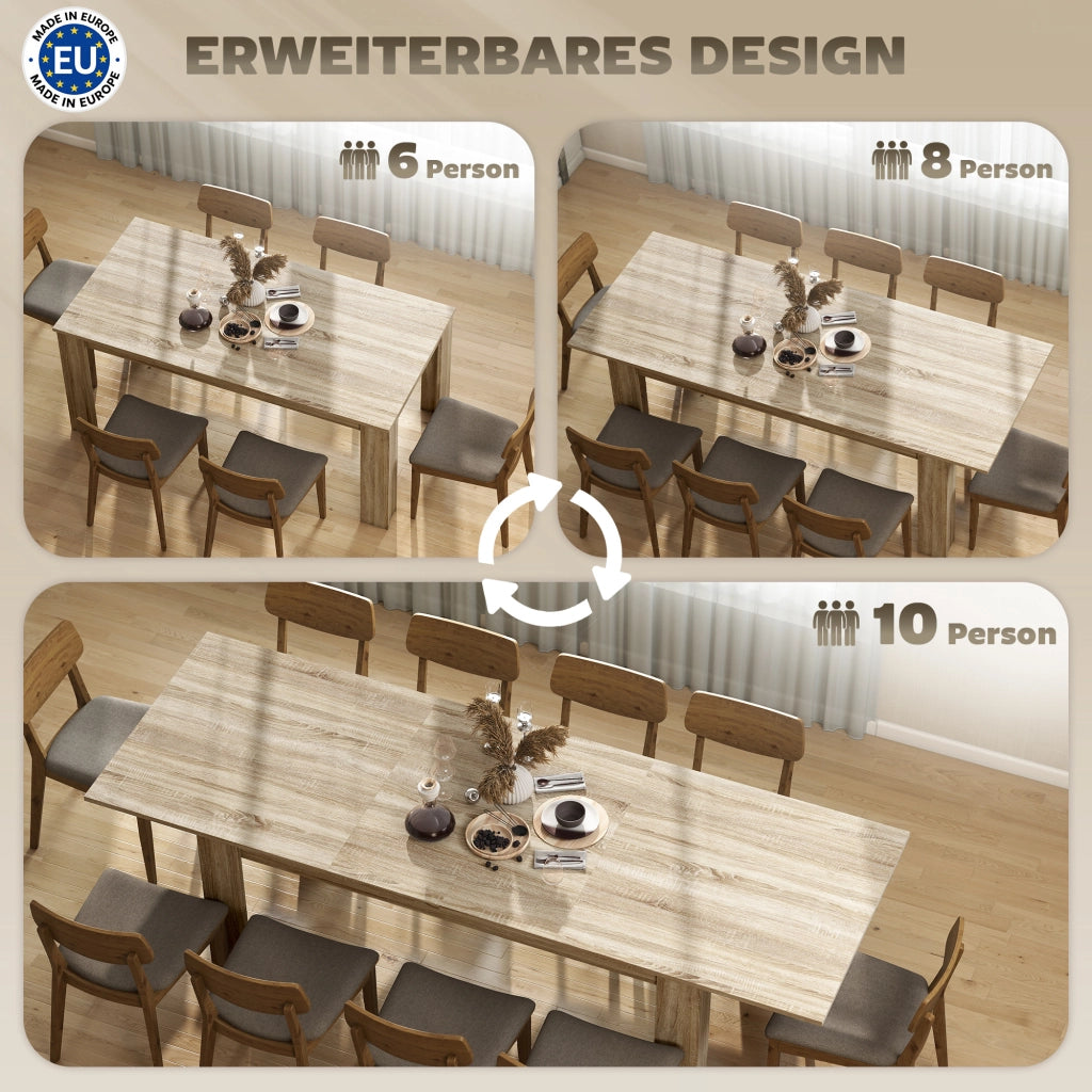 Tavolo da Pranzo Allungabile ¨C zephmum ¨C Legno 180x260 cm