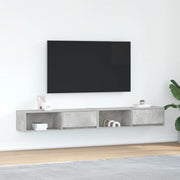 Mobili TV 2 pz Grigio Cemento 100x31x25,5 cm Legno Multistrato 861479