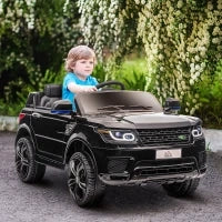 Macchina Elettrica per Bambini 3-6 Anni con Telecomando, Luci LED e Clacson, in PP e Metallo, 110x68x52 cm, Nero