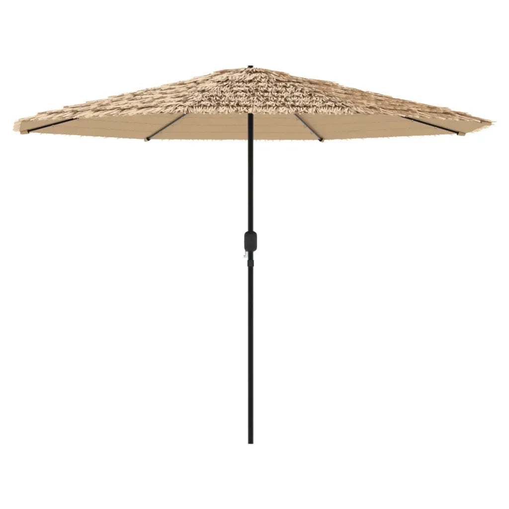 Ombrellone Giardino LED e Palo in Acciaio Marrone 324x324x247cm 4005122