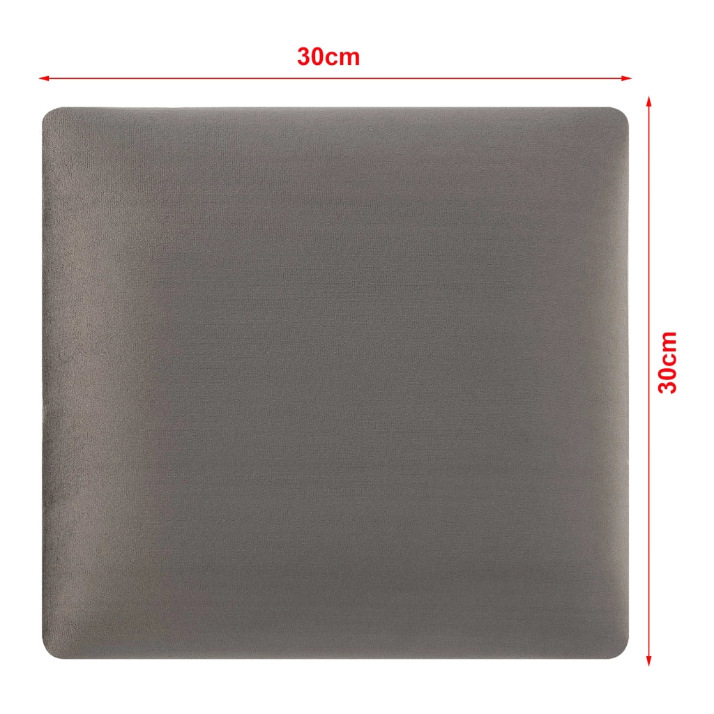 Set di 4 cuscini da parete in velluto 30 x 30 cm grigio scuro 03_0010647