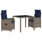 Set da pranzo per esterni 3 pcs polyrattan 3422328
