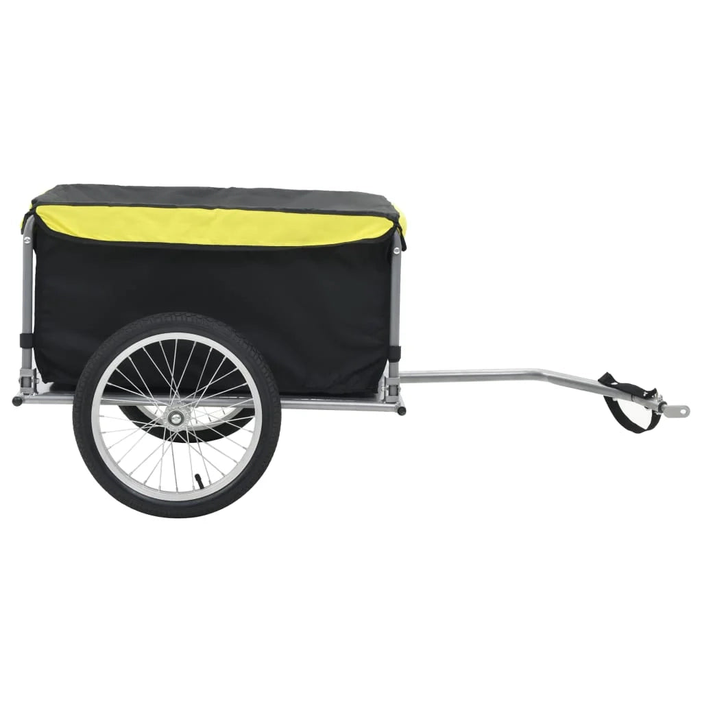Rimorchio per bicicletta 65 kg nero e giallo 02_0004494