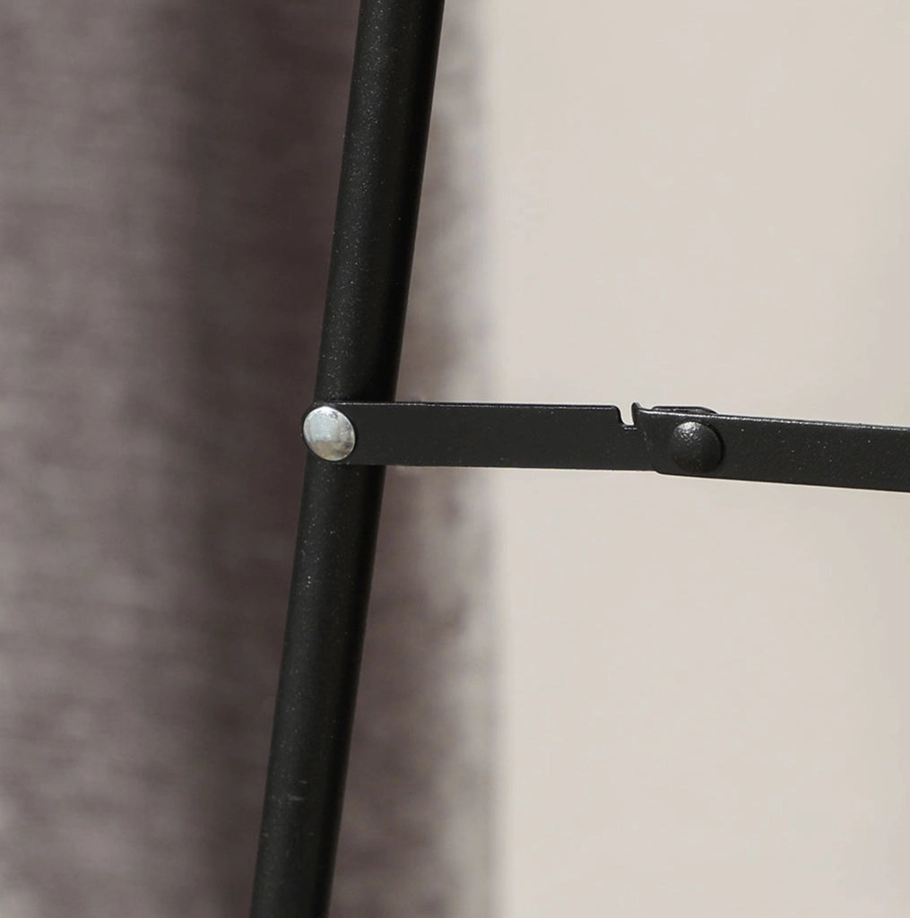 Specchio a figura intera ondulato bianco 50 x 160 cm con supporto