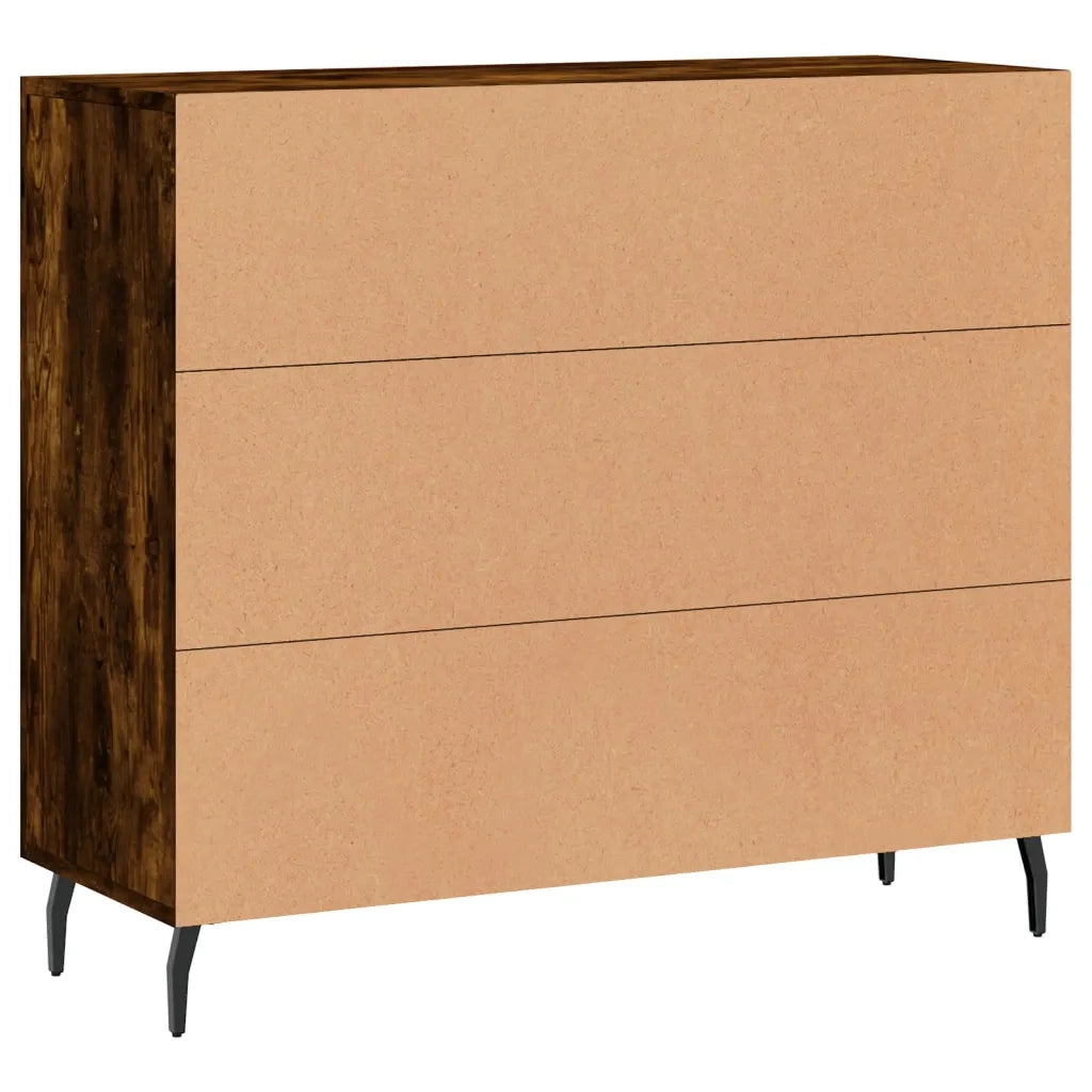 Credenza-Buffet-Armadio da cucina Rovere Fumo 90x34x80 cm in Legno Multistrato 110239