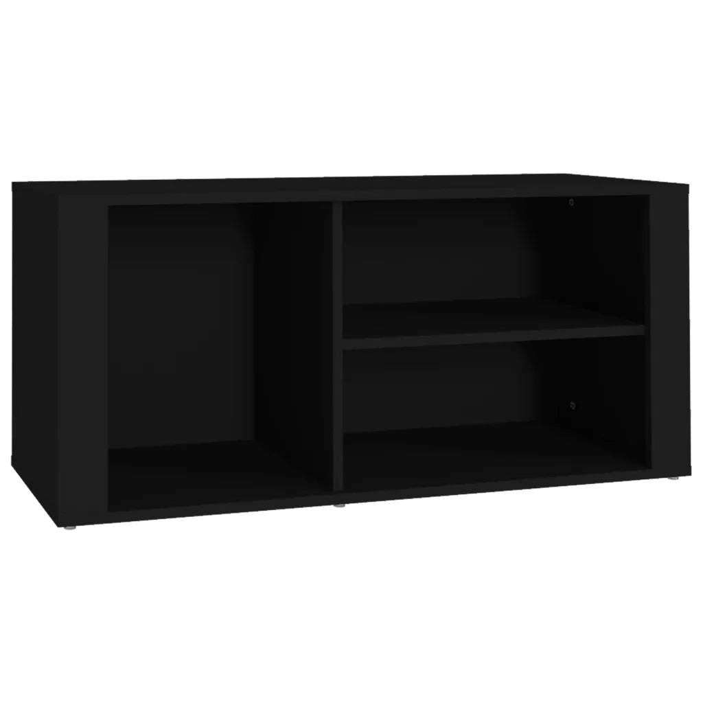 Scarpiera-Scaffale per scarpe Nero 100x35x45 cm in Legno Multistrato