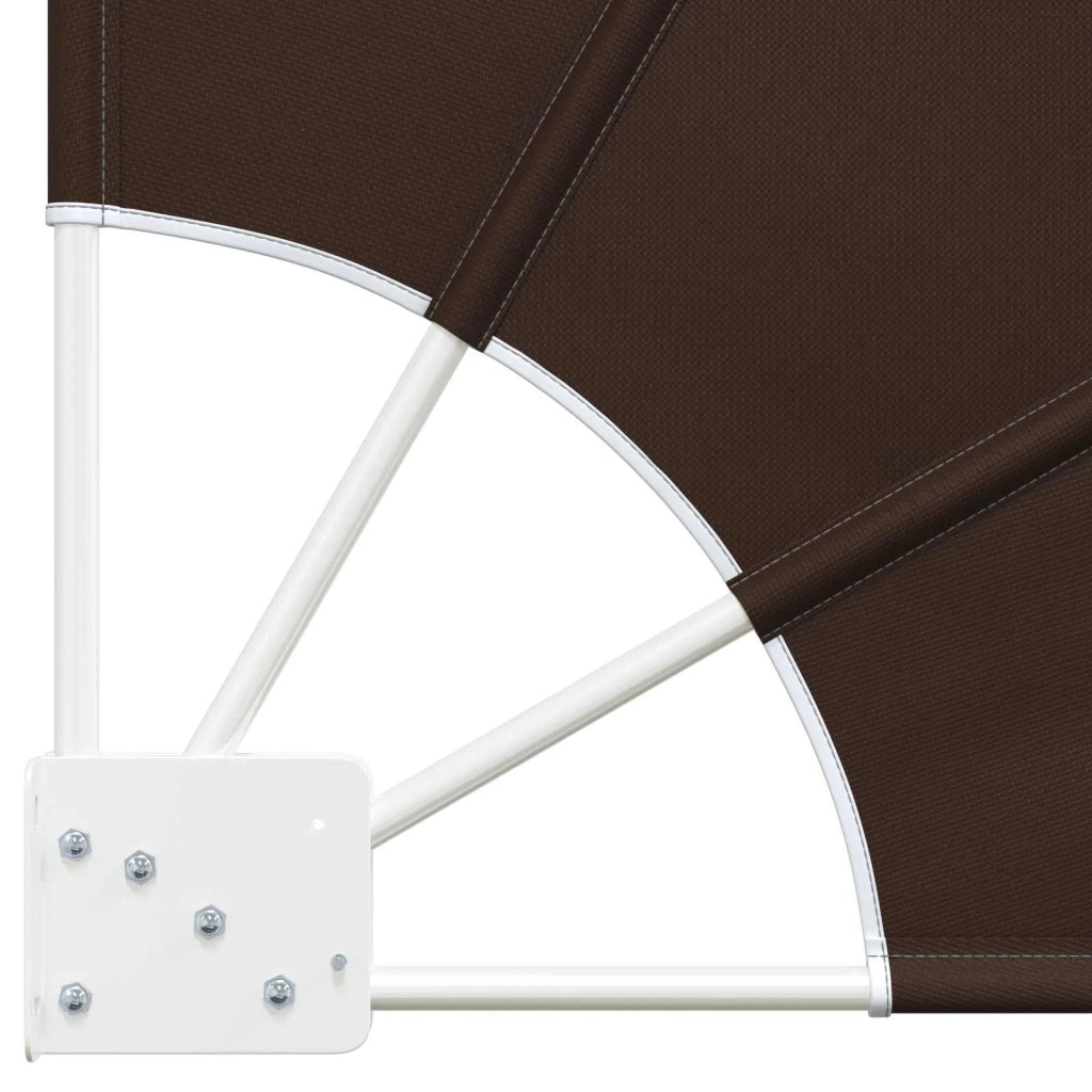 Schermo di Privacy per Balcone 160 x 160 cm Poliestere Marrone 42037165