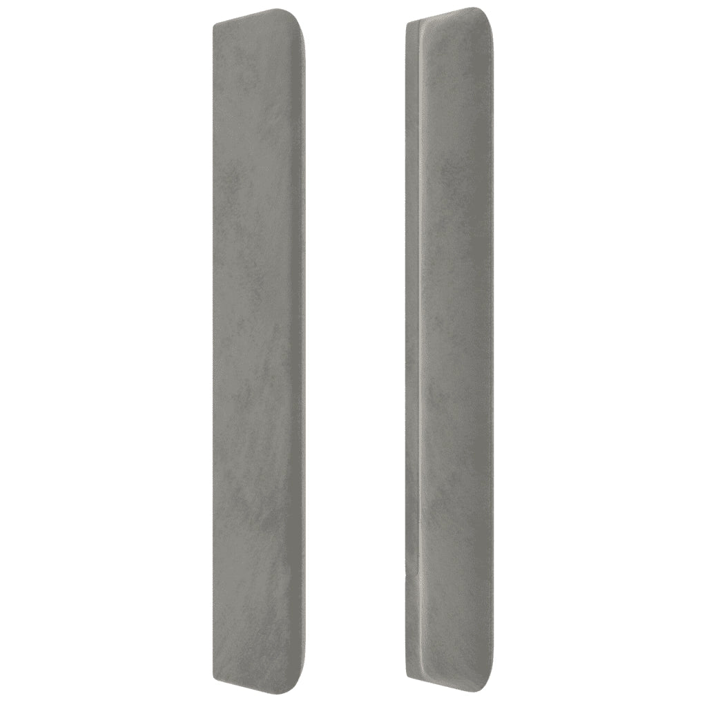 Giroletto a Molle con Materasso Grigio Chiaro 180x200cm Velluto 3132573