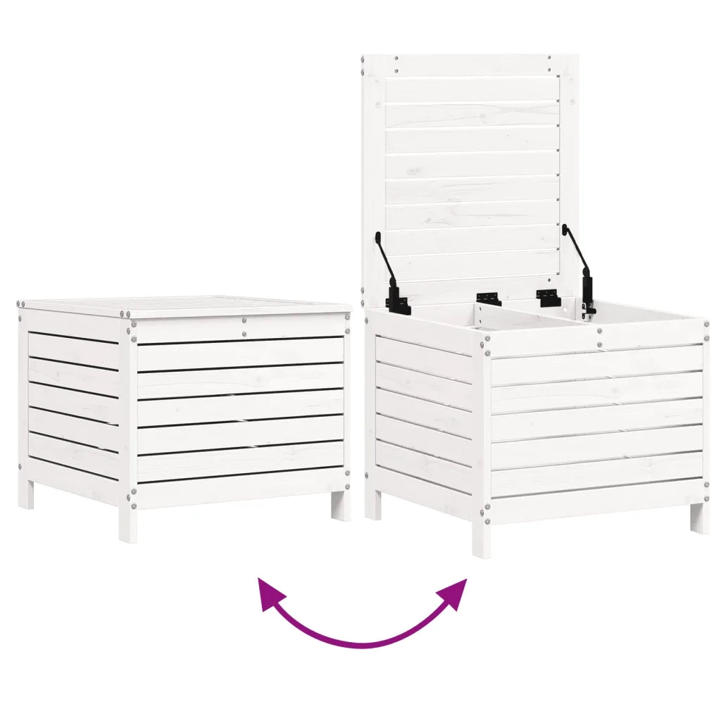 Set Divani da Giardino 6 pz Bianco in Legno Massello di Pino 3250705