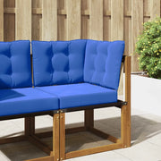 Cuscino per divano da esterno 3 pcs Blu Reale Poliestere