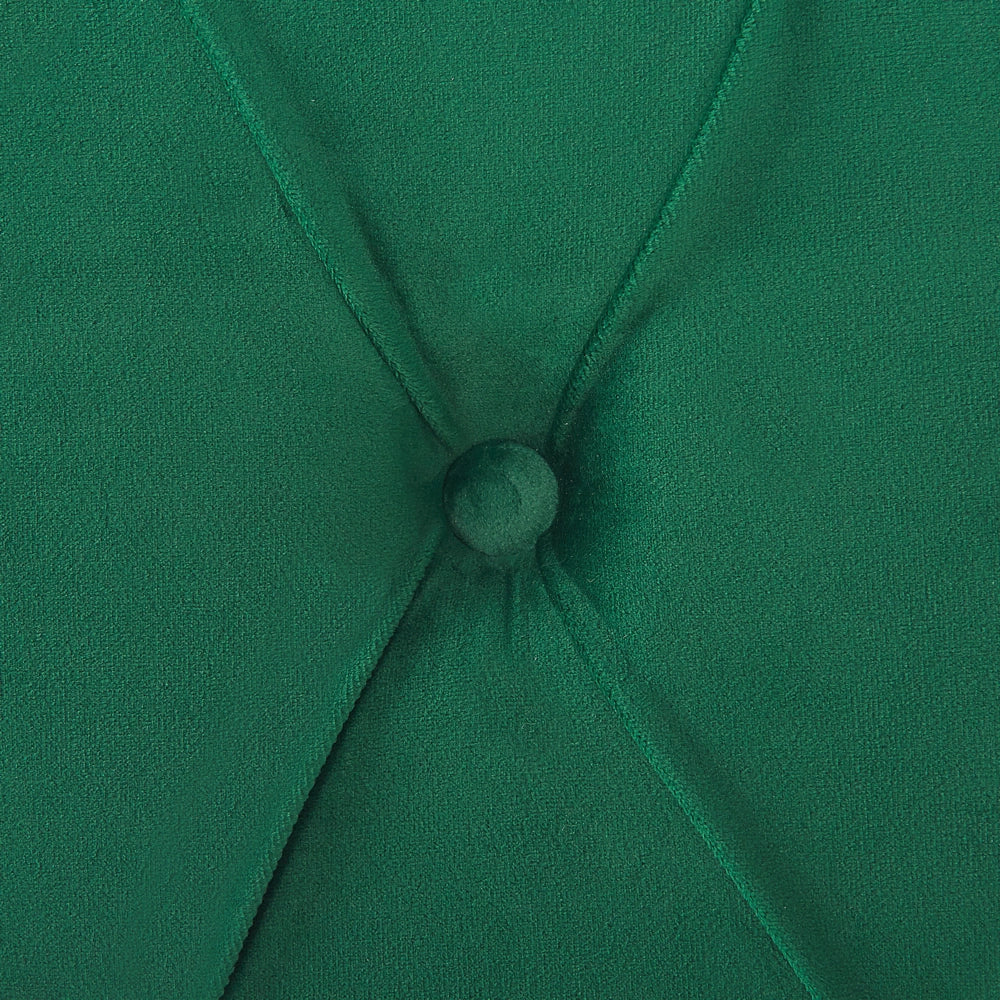 Letto ad acqua 180 x 200 cm in velluto verde smeraldo con testiera trapuntata glamour