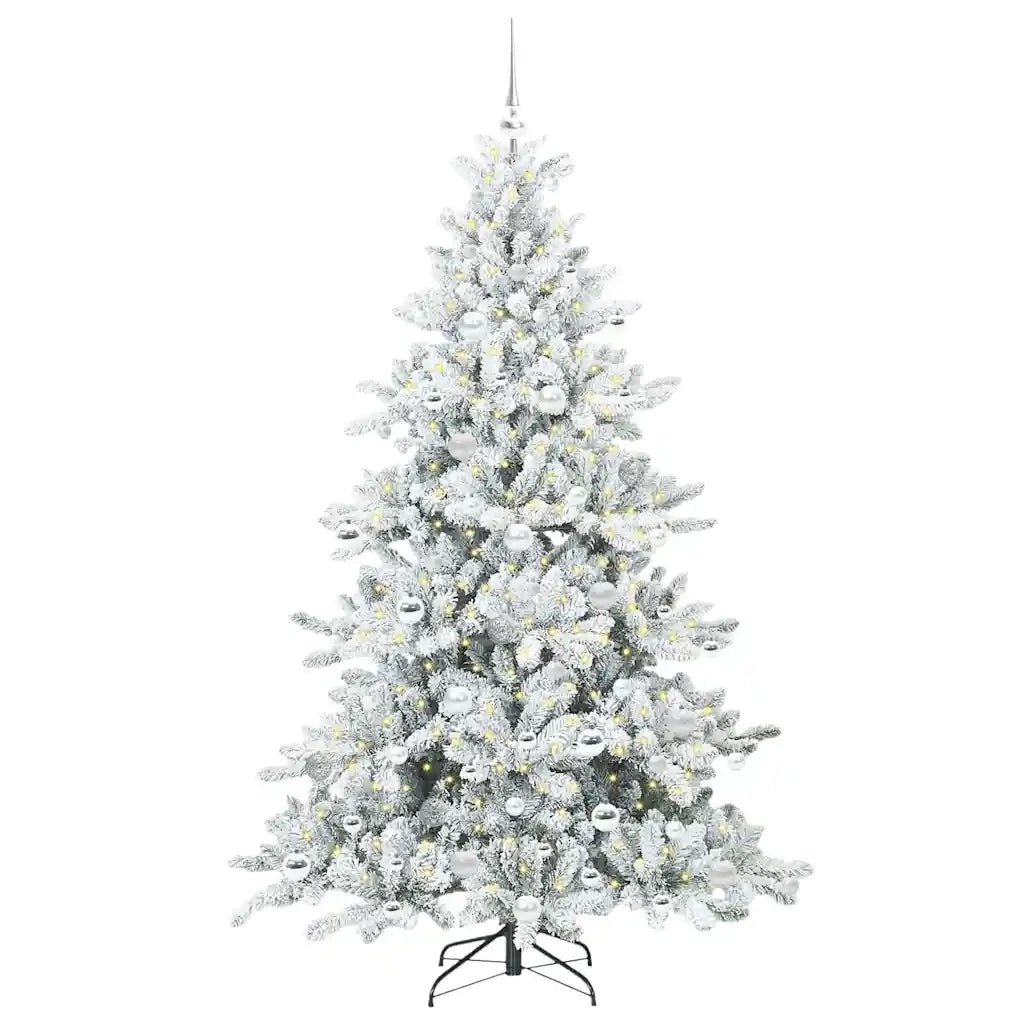 Albero di Natale Artificiale con Rami Pieghevoli Bianco 180 cm 3397723