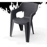 Poltrona da giardino Keter Bilbao impilabile grigio cm 57x57x79 h