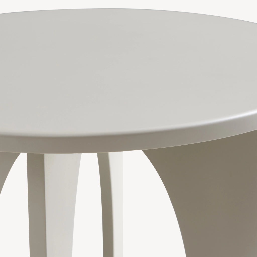 Tavolino Laterale Podeldsvin con Piano Rotondo 49 x Ø40 cm - Tortora [en.casa]