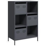 Credenza | Madia | Buffet da pranzo | Armadio da pranzo Antracite 68x39x103,5 cm Acciaio