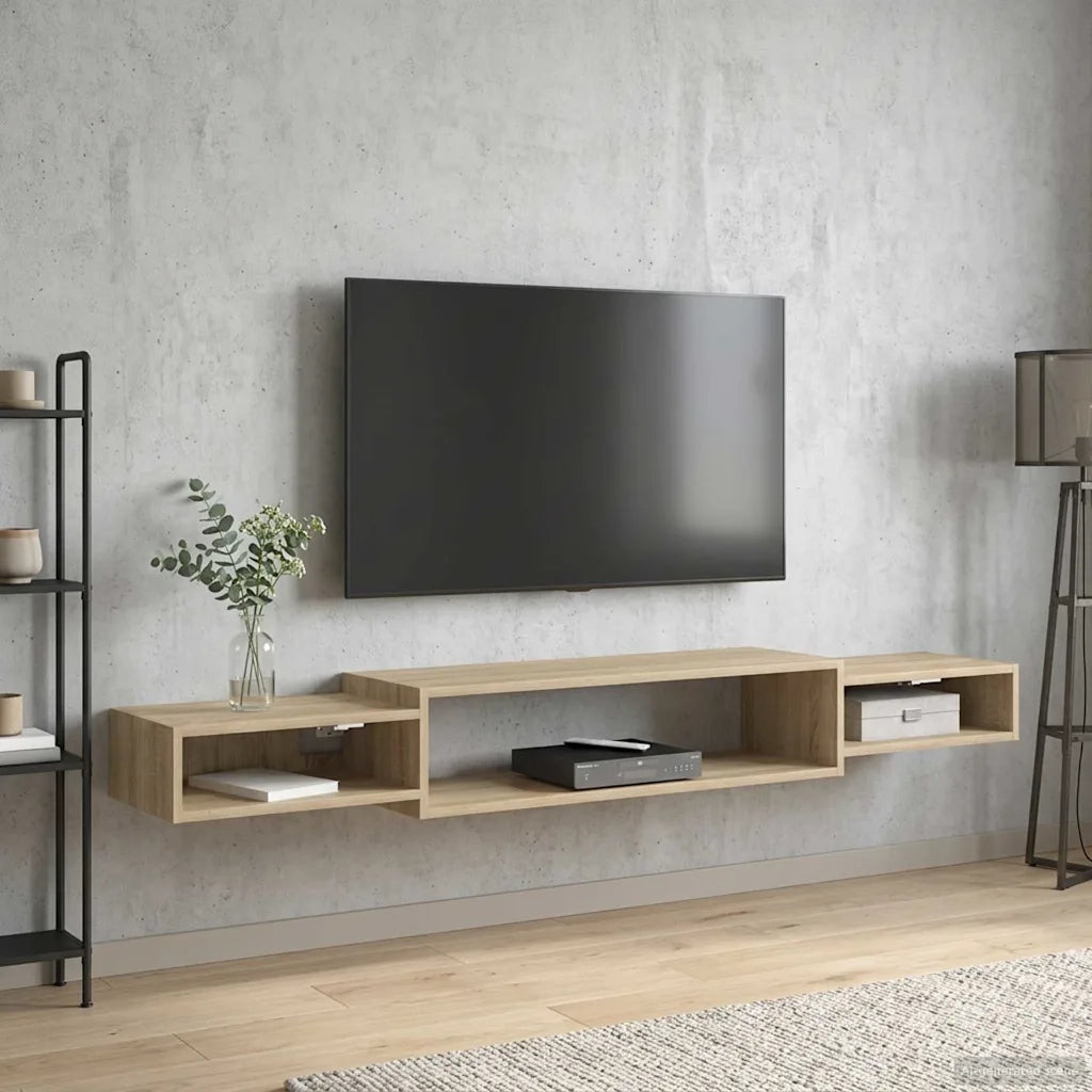 Mobile TV da Parete | Armadietto TV | Mobile Porta TV A Parete | Armadietto TV | Mobile Porta TV Rovere Sonoma 180 x 28 x 21 cm