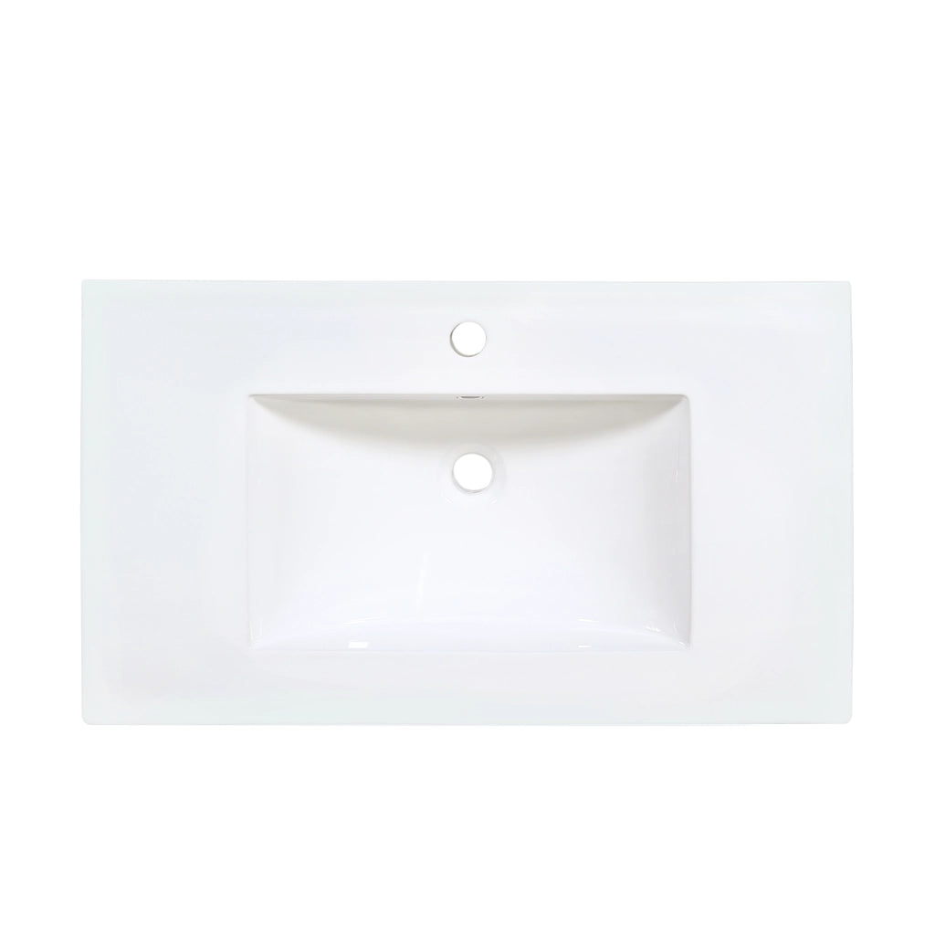 Mobile bagno sospeso 81 cm verde con lavabo in ceramica e luci LED