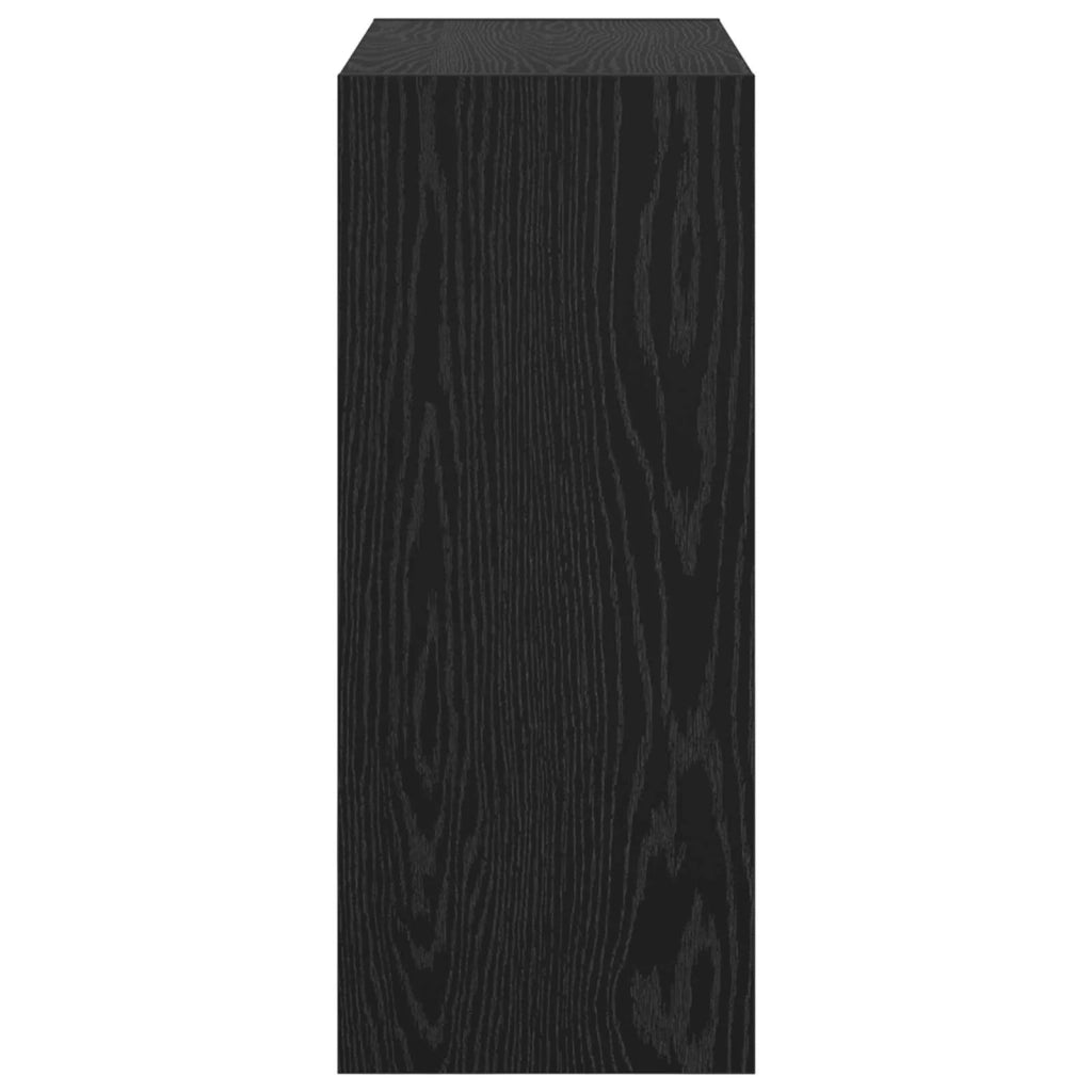 Armadio per Libri Rovere Nero 60 x 30 x 72 cm Legno multistrato 880458