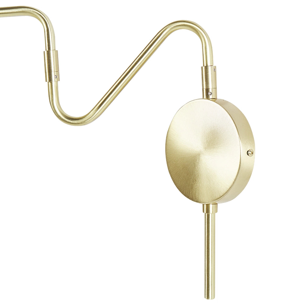 Lampada da parete con paralume in metallo oro regolabile a braccio lungo camera da letto soggiorno
