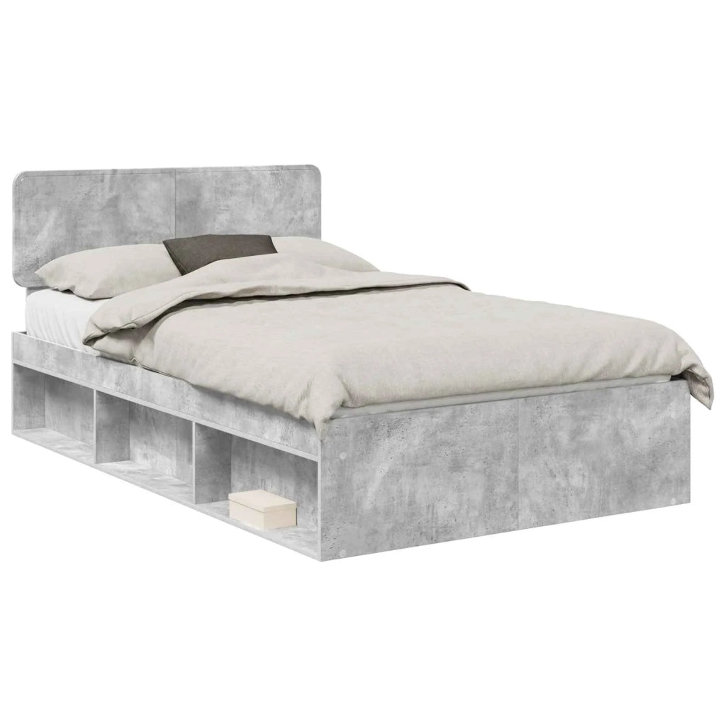 Struttura del letto Calcestruzzo 120 x 190 cm Pino massello 3412108