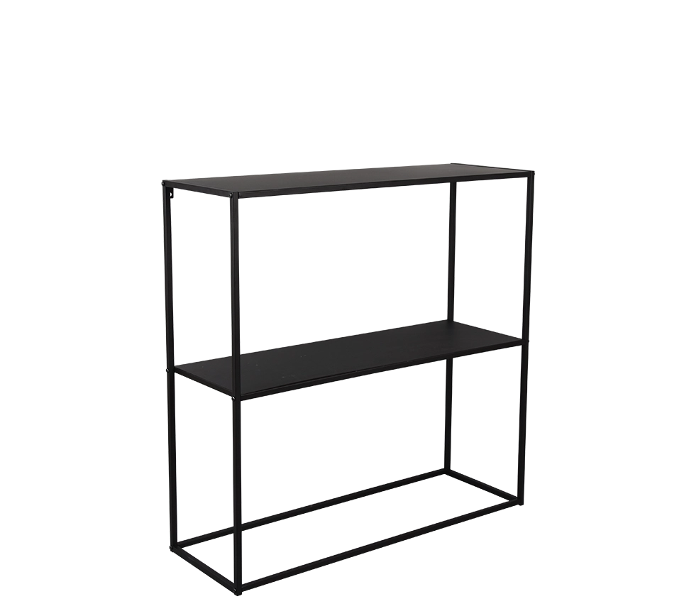 ALEXIS TAVOLO CONSOLLE 80X80CM COLORE NERO IN METALLO