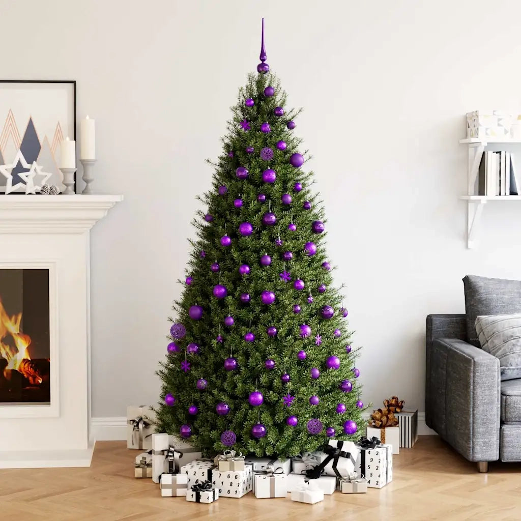 Set Palline di Natale 111 pz Viola in Polistirene 356119