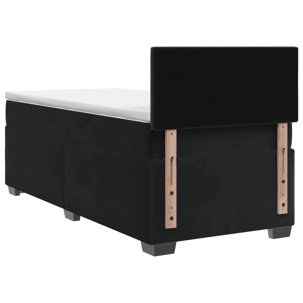 Letto box spring con materasso Nero 80 x 200 cm Velluto 3450598
