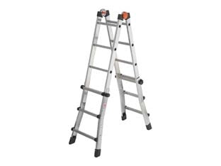 SCALA MULTIFUNZIONE TELESCOPICA PEPPINA D.Lgs. 81/08 4+4 gr. ap.cm.378h.cm.56x24x115h.Kg.11,6 ALL020    GIERRE