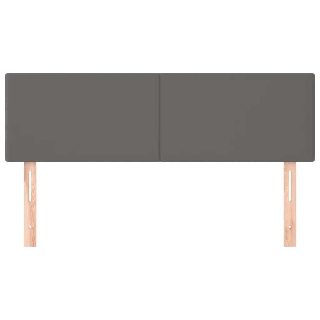 Testiere 2 pz Grigie 72x5x78/88 cm in Similpelle