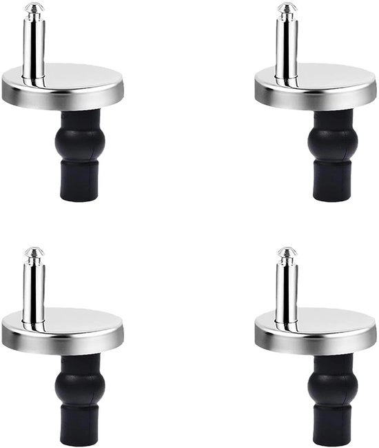 Accessori di sostegno per toilette 4 set, parti di ricambio stabili per toilette, accessori per parti di ricambio del coperchio del water, sospensioni per toilette per la maggior parte delle toilette standard