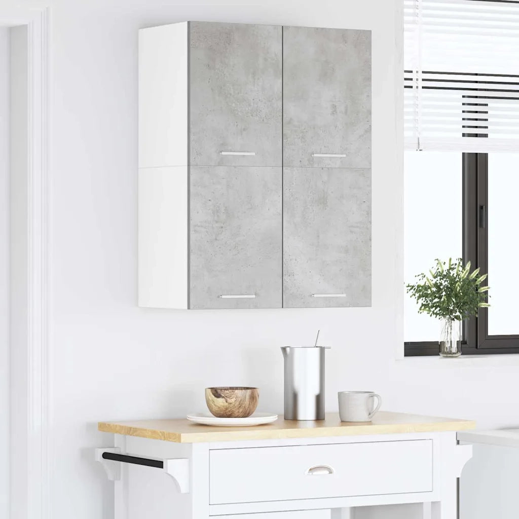 Armadio pensile Grigio Cemento e Bianco 60 x 31 x 40 cm 884168