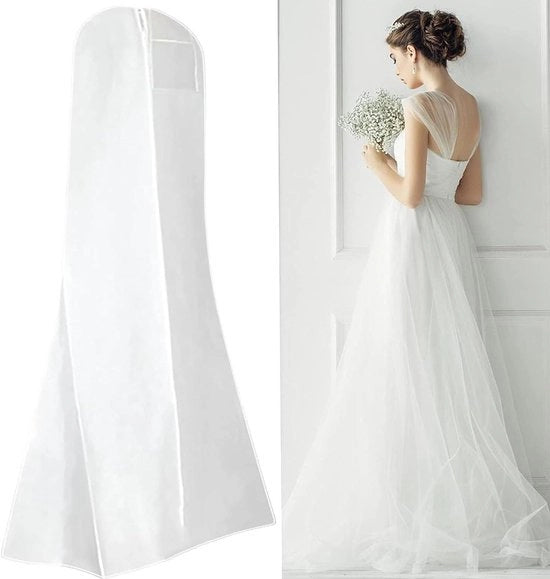 Zak per abiti da sposa trasparente 180 cm impermeabile e respiroso - chiusura a righello - protezione per giacche e mantelli