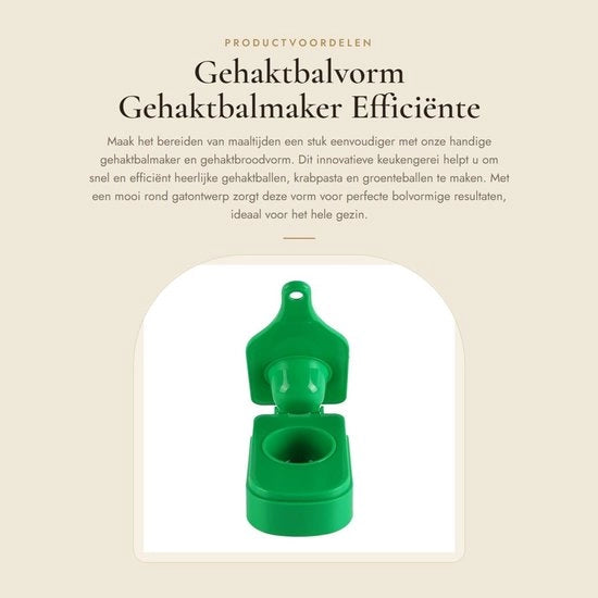Preparatore di polpette - Forma a polpette - Preparazione efficiente - Conservazione pratica - Forma di polpette - Adatto per palline di verdure - Compacto per...