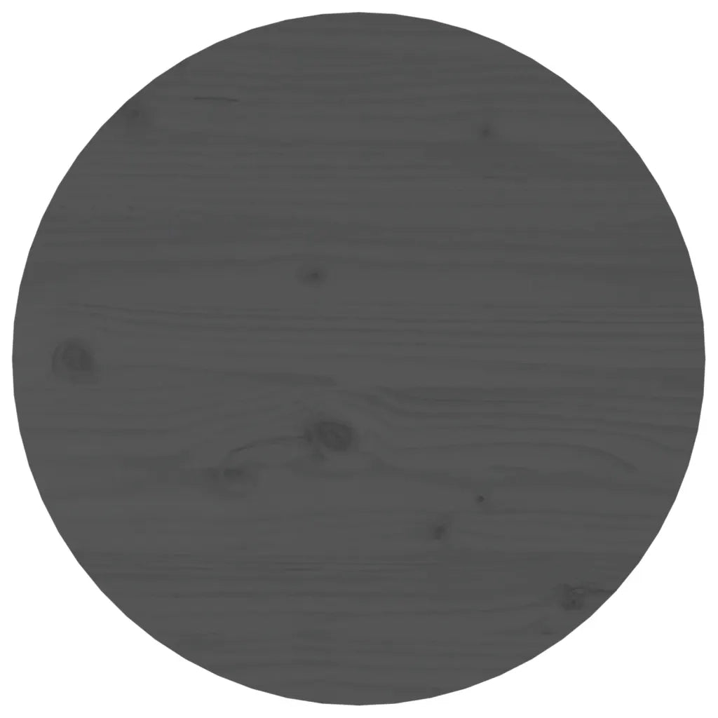 Tavolino da Salotto Grigio Ø 45x40 cm in Legno Massello di Pino 822334