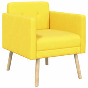 Sedia d'accento Giallo Chiaro Tessuto in velluto a coste 42044814