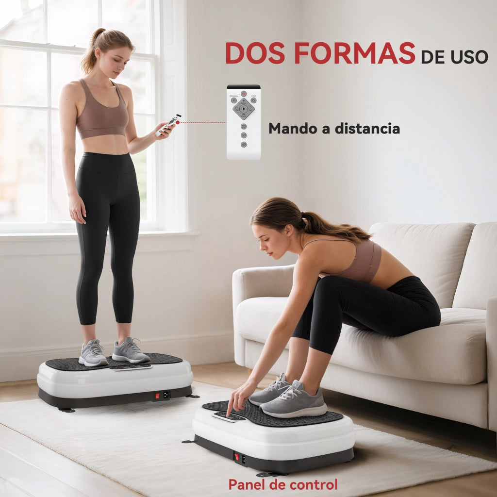 Piattaforma Vibrante 50 Velocita 3 Programmi Display LED Telecomando Fasce Elastiche ¨C Zephmum ¨C 120x60x15
