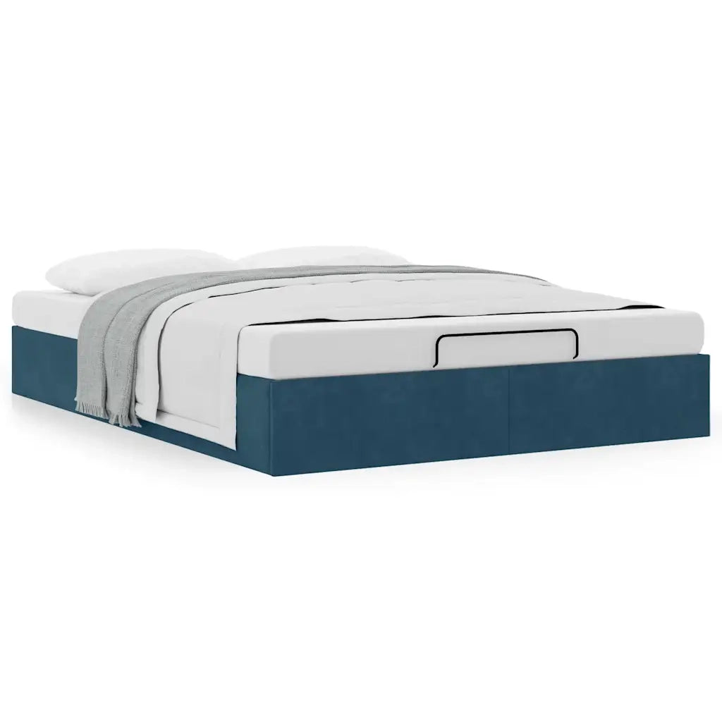 Struttura Letto Pouf senza Materasso 140x190 cm in Velluto 3310965