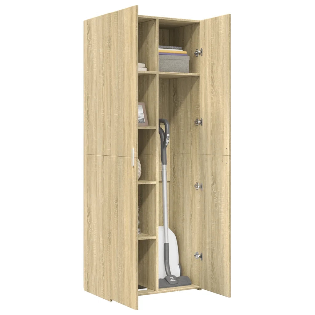 Credenza-Buffet-Armadio da cucina Rovere Sonoma 70x42,5x185 cm in Legno Multistrato 194190