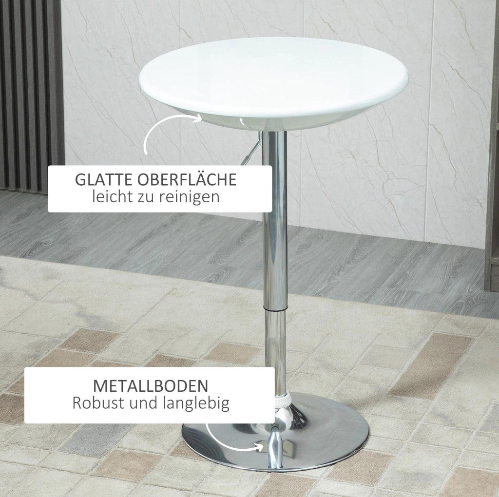 Tavolo da bar girevole e regolabile bianco Ø61 cm