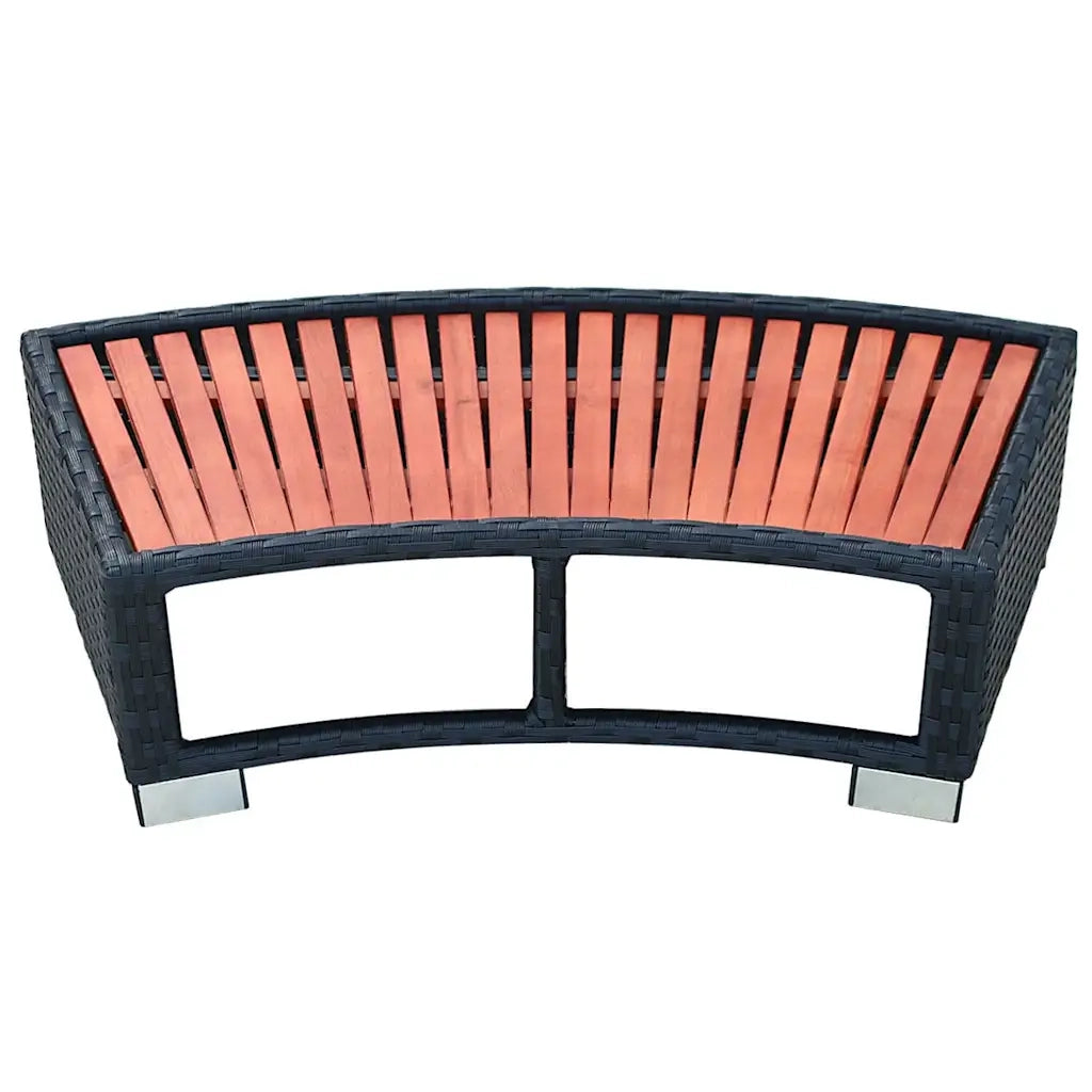Scalino per Spa in Polyrattan 92x45x25 cm Nero CFW1393987