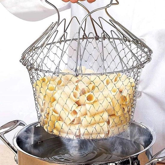 Fryer Pan in Acciaio Inossidabile - Duraturo e Ripiegabile - 1 Unita