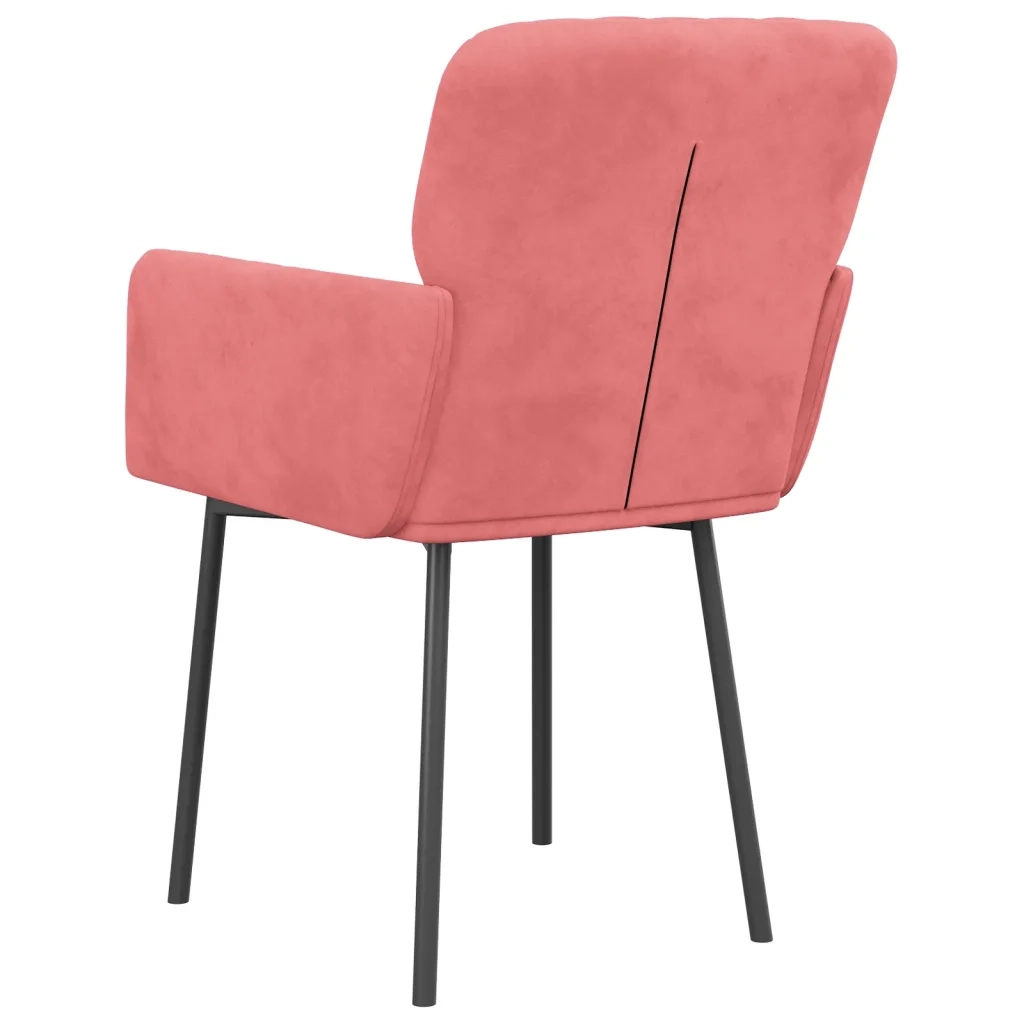 Sedie da Pranzo 2 pz Rosa in Velluto cod mxl 29142
