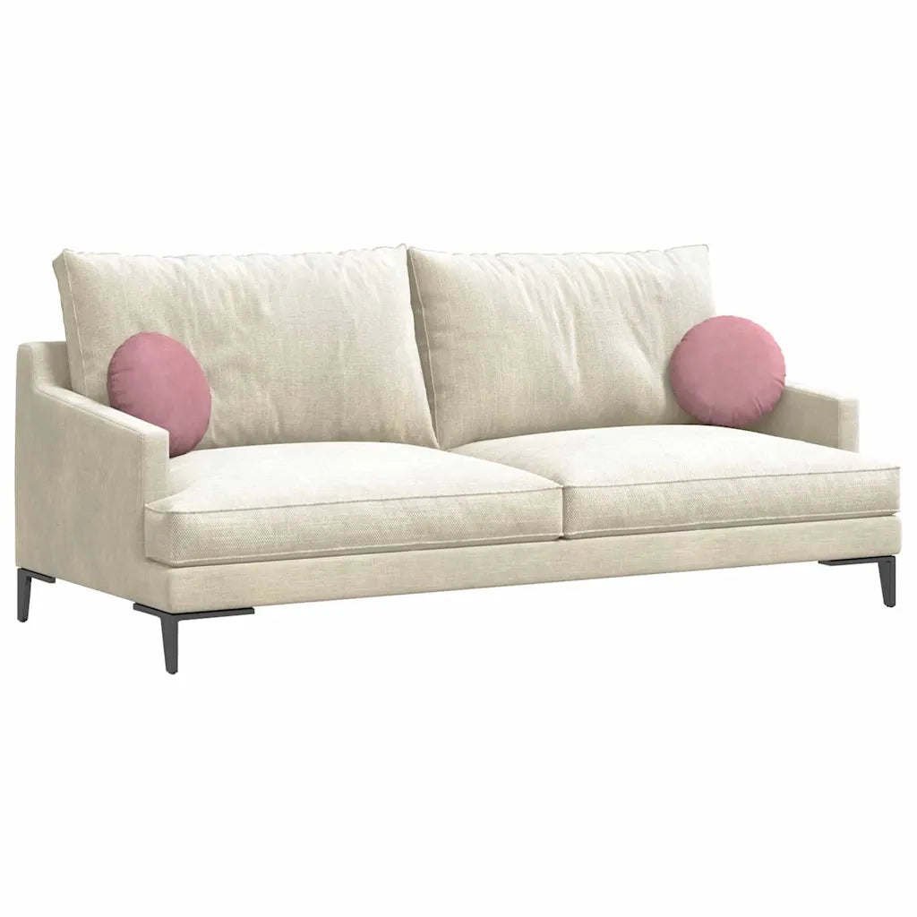 Cuscini per Seduta 2 pcs Rosa Ø30 x 13 cm Velluto
