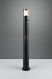 HOOSIC PALO ALTO DA ESTERNO ANTRACITE CON DIFFUSORI FUME' E SENSORE DI MOVIMENTO IP44 H. 80CM 1 LUCE ATTACCO E27