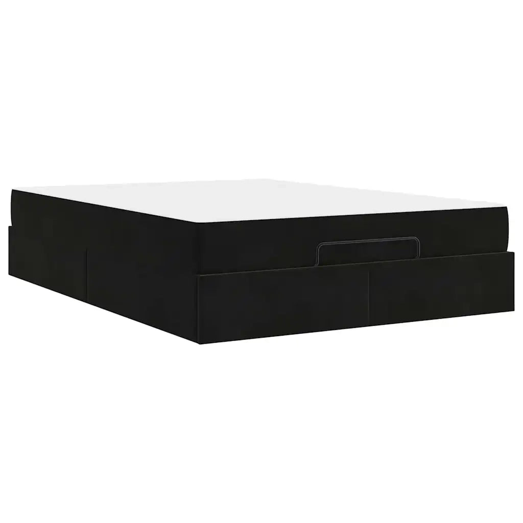 vidaXL Struttura del letto con materasso Nero 140 x 200 cm Velluto