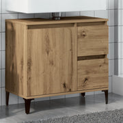 Mobile Sottolavabo Rovere Artigianale 65x33x60 cm in Truciolato 857124