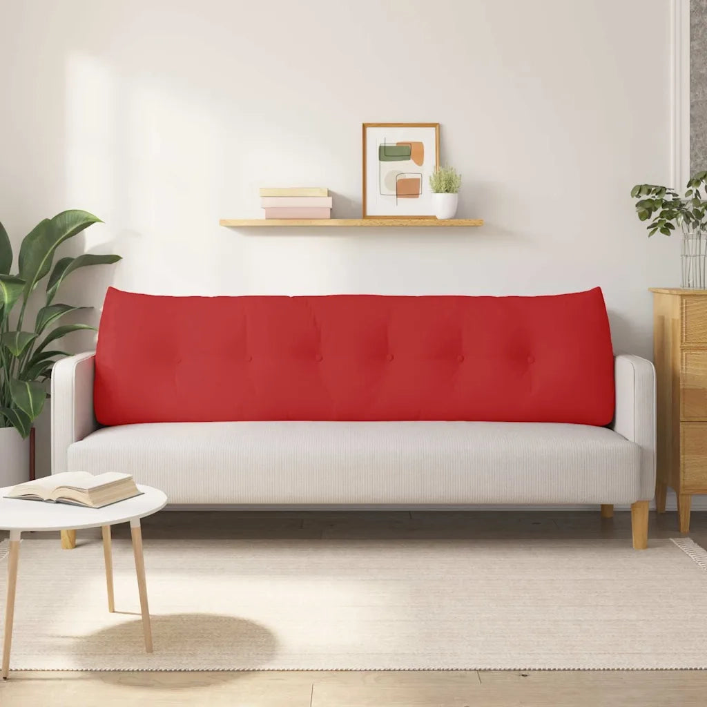 Cuscino per Schiena Rosso 180 x 24 x 50 cm Tessuto