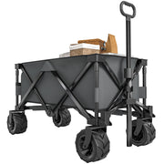 Carrello da giardino pieghevole 360¡ã ¨C zephmum ¨C 70 kg, grigio scuro