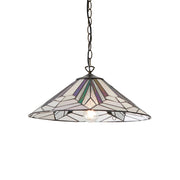 Lampada a sospensione Tiffany Astoria vetro Ø48 E27