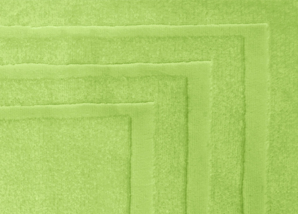 Tappeto Casa Bagno Morbido 50x65cm Tinta Unita 100% Cotone Modello Sophie - Tappeto - Verde Acido
